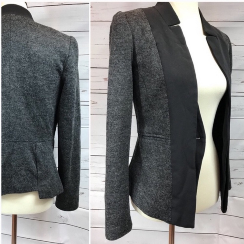 Anthro Elevenses Wool Blazer Missing Button 8